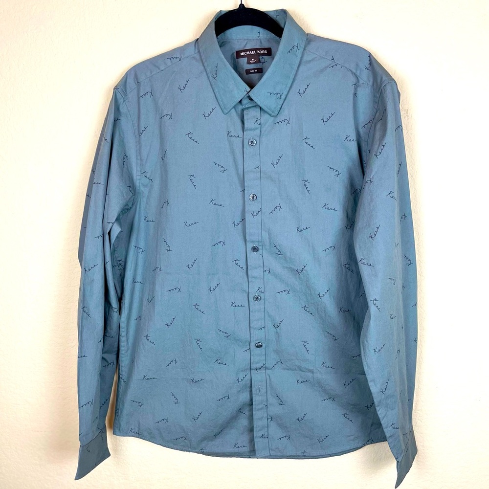 Micheal Kors men large dress shirt long sleeve